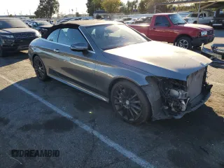 2017 Mercedes-Benz C 300 with VIN WDDWK4JB9HF444987, listed as a Copart auction lot 83881354 with 22,000 mi miles and Salvage Title. Bid and sale history available at DreamBid. Image 4.
