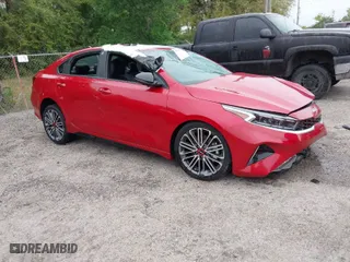 2024 Kia Forte GT with VIN 3KPF44AC7RE782980, listed as a IAAI auction lot 39848375 with 215 mi miles. Bid and sale history available at carsss.com. Image 1.