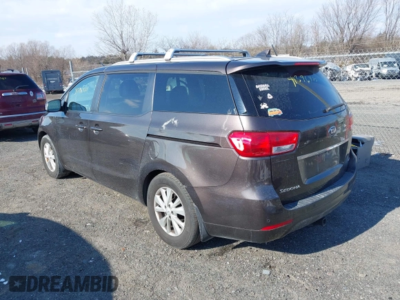 2017 Kia Sedona LX with VIN KNDMB5C19H6336297, listed as a IAAI auction lot 41396475 with Not Provided miles and . Bid and sale history available at DreamBid. Image 3.