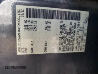 2012 Nissan Altima S with VIN 1N4AL2AP6CC235594, listed as a Copart auction lot 84153004 with 172,997 mi miles and Non Repairable. Bid and sale history available at DreamBid. Image 12.