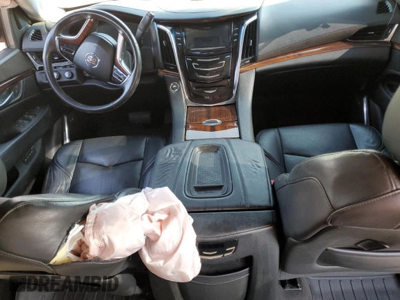 2015 Cadillac Escalade ESV Premium with VIN 1GYS4JKJ7FR174963, listed as a Copart auction lot 54195675 with 120,171 mi miles and Salvage title. Bid and sale history available at DreamBid. Image 8.