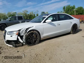 2015 Audi A8 4.0T with VIN WAU32AFD6FN006093, listed as a Copart auction lot 55259555 with 100,838 mi miles and Salvage title. Bid and sale history available at DreamBid. Image 1.