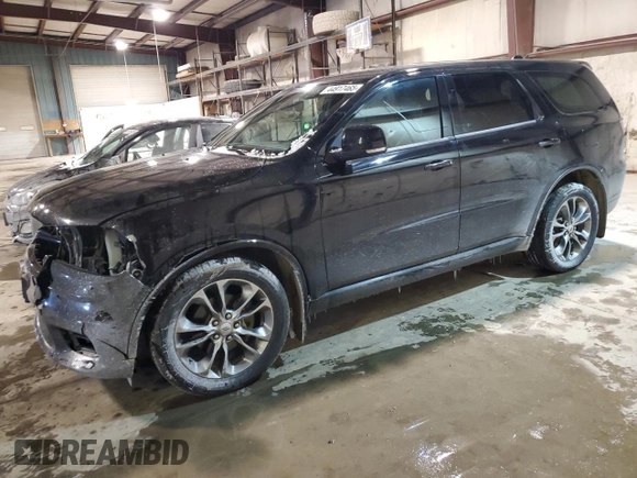 2019 Dodge Durango GT Plus with VIN 1C4RDJDG7KC550435, listed as a Copart auction lot 44917465 with 115,684 mi miles and Salvage Title. Bid and sale history available at DreamBid. Image 1.