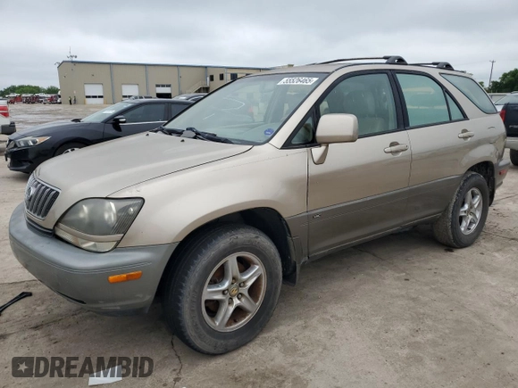2001 Lexus RX 300 with VIN JTJGF10U110116229, listed as a Copart auction lot 55526465 with 172,679 mi miles and Clean Title. Bid and sale history available at carsss.com. Image 1.