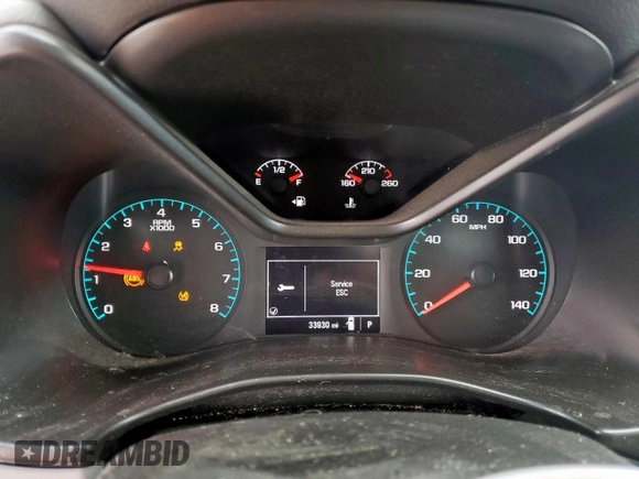 2022 Chevrolet Colorado 2WD Work Truck with VIN 1GCGSBEA8N1284176, listed as a Copart auction lot 48182545 with 33,930 mi miles and Salvage title. Bid and sale history available at DreamBid. Image 9.