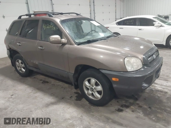 2005 Hyundai Santa Fe GLS with VIN KM8SC73E35U007942, listed as a IAAI auction lot 41201901 with 184,437 mi miles. Bid and sale history available at carsss.com. Image 1.