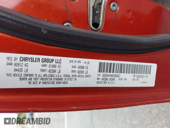 2010 Dodge Caliber SXT with VIN 1B3CB4HA9AD586821, listed as a IAAI auction lot 42182586 with 138,503 mi miles and . Bid and sale history available at DreamBid. Image 9.