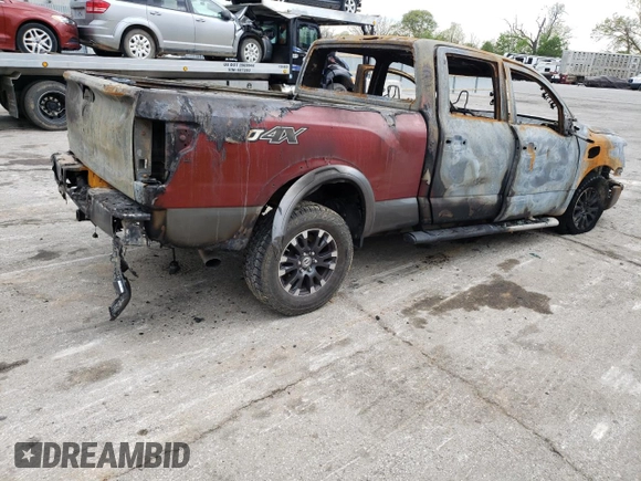 2016 Nissan Titan Platinum Reserve with VIN 1N6BA1F44GN508262, listed as a Copart auction lot 54571155 with Not provided miles and Non repairable. Bid and sale history available at DreamBid. Image 3.