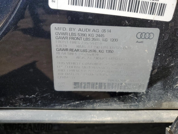 2015 Audi Q5 Premium Plus with VIN WA1LFAFP6FA004850, listed as a Copart auction lot 52793335 with 151,637 mi miles and Clean Title. Bid and sale history available at carsss.com. Image 13.