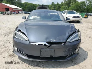 2016 Tesla Model S 90D with VIN 5YJSA1E27GF171605, listed as a Copart auction lot 59608645 with 90,080 mi miles and Salvage title. Bid and sale history available at DreamBid. Image 5.