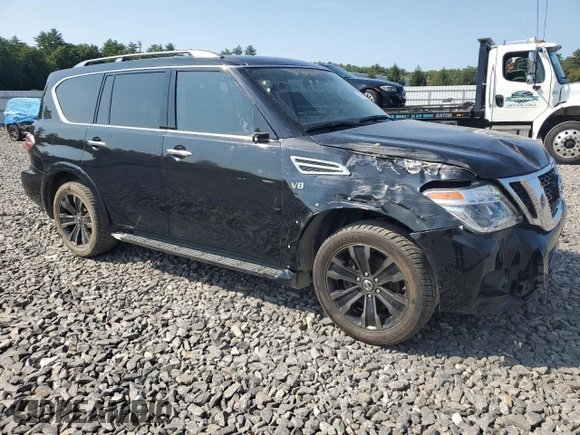 2020 Nissan Armada Platinum with VIN JN8AY2NF9L9360703, listed as a Copart auction lot 70011374 with 46,186 mi miles and Salvage Title. Bid and sale history available at carsss.com. Image 4.
