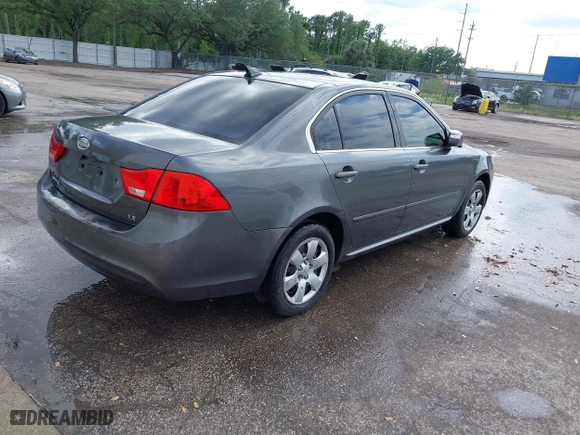 2009 Kia Optima LX with VIN KNAGE228495311622, listed as a IAAI auction lot 41628803 with 1 mi miles. Bid and sale history available at carsss.com. Image 4.