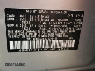 2018 Subaru Outback Limited z VIN 4S4BSANC3J3296428, wystawiony jako Copart lot #54503775 z przebiegiem 46 091 mil mil oraz Szkody całkowita. Historia ofert i sprzedaży dostępna na DreamBid. Obrazek 13.