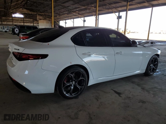 2019 Alfa Romeo Giulia Ti Sport with VIN ZARFAMBN7K7606337, listed as a Copart auction lot 62348415 with 43,709 mi miles and Salvage title. Bid and sale history available at DreamBid. Image 3.