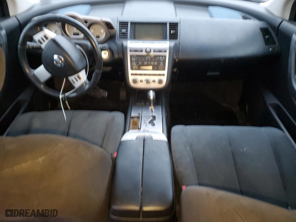 2006 Nissan Murano SL with VIN JN8AZ08W56W545849, listed as a Copart auction lot 43561595 with 0 mi miles and Salvage Title. Bid and sale history available at carsss.com. Image 8.