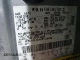 2012 Ford Expedition Limited z VIN 1FMJU2A54CEF35494, wystawiony jako Copart lot #53678825 z przebiegiem 169 248 mil mil oraz Szkoda całkowita • Salvage title. Historia ofert i sprzedaży dostępna na DreamBid. Obrazek 14.