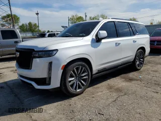 2021 Cadillac Escalade Sport Platinum z VIN 1GYS3GKLXMR378824, wystawiony jako Copart lot #55270325 z przebiegiem 77 986 mil mil oraz Czysty tytuł • Clean title. Historia ofert i sprzedaży dostępna na DreamBid. Obrazek 1.