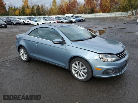 2013 Volkswagen Eos Komfort with VIN WVWBW8AH9DV007077, listed as a Copart auction lot 80254434 with 87,620 mi miles and Salvage Title. Bid and sale history available at DreamBid. Image 4.