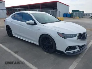 2019 Acura TLX w/A-Spec Pkg with VIN 19UUB1F60KA006344, listed as a IAAI auction lot 41429268 with 113,805 mi miles. Bid and sale history available at carsss.com. Image 1.