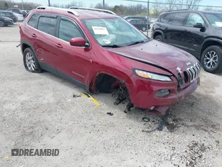 2014 Jeep Cherokee Latitude with VIN 1C4PJLCS3EW143362, listed as a IAAI auction lot 42150037 with 86,012 mi miles. Bid and sale history available at carsss.com. Image 1.