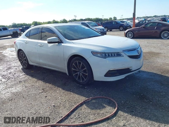 2015 Acura TLX V6 Tech with VIN 19UUB2F51FA006484, listed as a IAAI auction lot 41842538 with 135,135 mi miles. Bid and sale history available at carsss.com. Image 1.