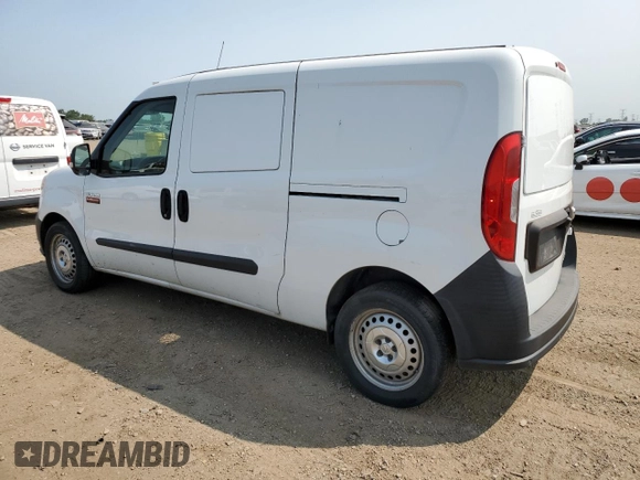 2020 Ram ProMaster City Cargo Tradesman with VIN ZFBHRFAB3L6P17119, listed as a Copart auction lot 64652614 with 202,944 mi miles and Clean Title. Bid and sale history available at DreamBid. Image 2.