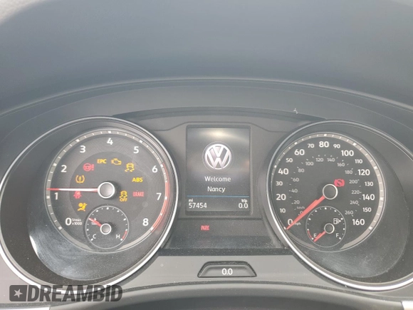 2020 Volkswagen Atlas SE with VIN 1V26C2CA7LC203051, listed as a Copart auction lot 62683655 with 57,454 mi miles and Non repairable. Bid and sale history available at DreamBid. Image 9.