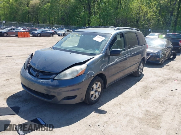 2010 Toyota Sienna CE with VIN 5TDKK4CC5AS296647, listed as a IAAI auction lot 42108661 with 204,048 mi miles and . Bid and sale history available at DreamBid. Image 2.