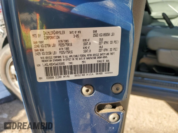 2005 Jeep Liberty Sport with VIN 1J4GL48545W635895, listed as a Copart auction lot 80876564 with 145,108 mi miles and Salvage Title. Bid and sale history available at DreamBid. Image 13.