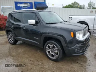2017 Jeep Renegade Limited with VIN ZACCJBDB4HPG64017, listed as a Copart auction lot 57458665 with 47,298 mi miles and Salvage title. Bid and sale history available at DreamBid. Image 4.
