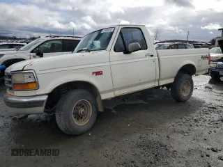 1992 Ford F-150 with VIN 1FTEF14Y2NLA24350, listed as a Copart auction lot 47398855 with 128,383 mi miles and Salvage Title. Bid and sale history available at DreamBid. Image 1.