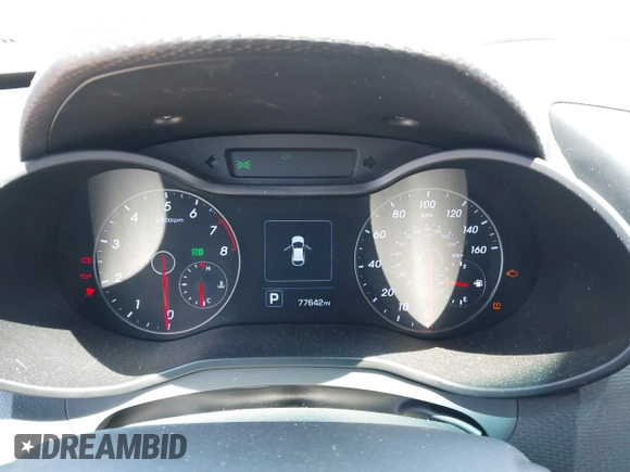 2016 Hyundai Veloster Turbo with VIN KMHTC6AE5GU281597, listed as a IAAI auction lot 42006038 with 77,642 mi miles. Bid and sale history available at carsss.com. Image 7.