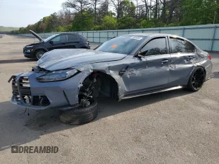 2024 BMW M3 Competition xDrive z VIN WBS43AY06RFT60878, wystawiony jako Copart lot #59680505 z przebiegiem 6 551 mil mil oraz Szkoda całkowita • Salvage title. Historia ofert i sprzedaży dostępna na DreamBid. Obrazek 1.