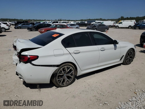 2022 BMW 5 Series 530i xDrive with VIN WBA13BJ00NCL04213, listed as a Copart auction lot 48920615 with 23,910 mi miles and Salvage Title. Bid and sale history available at carsss.com. Image 3.