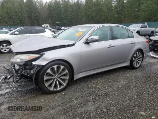 2013 Hyundai Genesis 5.0L R-Spec with VIN KMHGC4DH9DU220373, listed as a Copart auction lot 46939685 with 103,791 mi miles and Salvage Title. Bid and sale history available at carsss.com. Image 1.