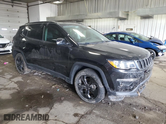 2019 Jeep Compass Altitude with VIN 3C4NJCBB4KT715498, listed as a Copart auction lot 60856305 with 55,307 mi miles and Salvage title. Bid and sale history available at DreamBid. Image 4.