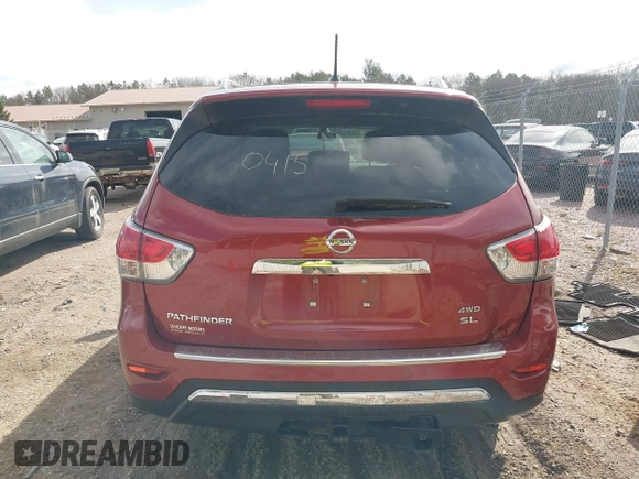 2014 Nissan Pathfinder SV with VIN 5N1AR2MM6EC703140, listed as a IAAI auction lot 42020415 with 127,620 mi miles. Bid and sale history available at carsss.com. Image 16.