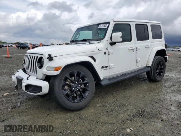 2021 Jeep Wrangler Unlimited Sahara with VIN 1C4HJXEG1MW504154, listed as a Copart auction lot 51131825 with 29,146 mi miles and Salvage title. Bid and sale history available at DreamBid. Image 1.