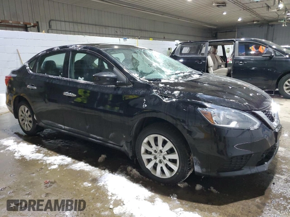 2019 Nissan Sentra S with VIN 3N1AB7AP4KY333882, listed as a Copart auction lot 88328655 with 83,326 mi miles and Salvage Title. Bid and sale history available at DreamBid. Image 4.