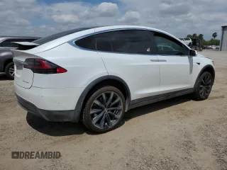 2020 Tesla Model X Long Range with VIN 5YJXCDE20LF303678, listed as a Copart auction lot 53026705 with Not Provided miles and Salvage Title. Bid and sale history available at carsss.com. Image 3.