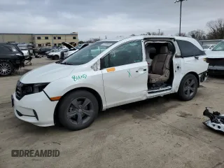 2022 Honda Odyssey EX with VIN 5FNRL6H59NB018877, listed as a Copart auction lot 47428685 with 65,333 mi miles and Salvage Title. Bid and sale history available at DreamBid. Image 1.