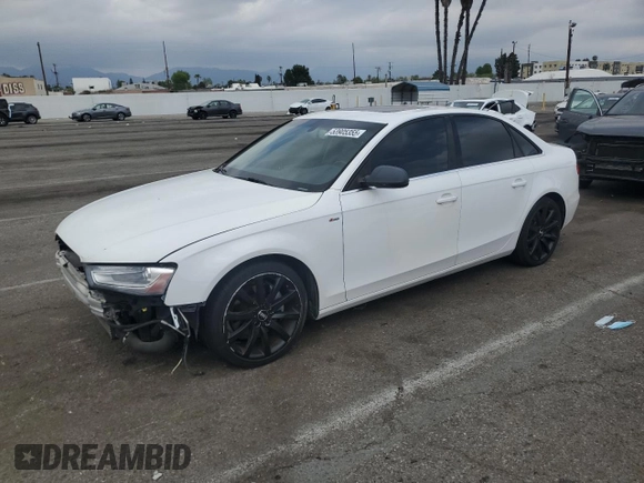 2013 Audi A4 Premium Plus with VIN WAUFFAFL1DN005598, listed as a Copart auction lot 53905355 with 119,687 mi miles and Clean Title. Bid and sale history available at carsss.com. Image 1.