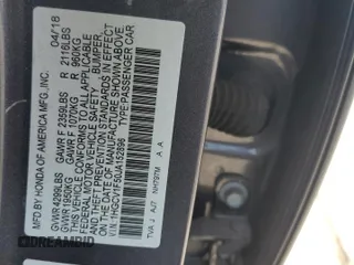 2018 Honda Accord EX-L z VIN 1HGCV1F50JA152896, wystawiony jako Copart lot #54374375 z przebiegiem 88 564 mil mil oraz Szkoda całkowita • Salvage title. Historia ofert i sprzedaży dostępna na DreamBid. Obrazek 12.