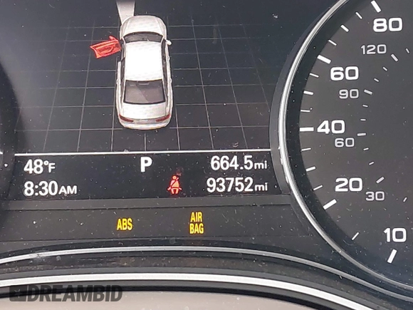 2017 Audi A6 Premium Plus with VIN WAUG8AFCXHN062144, listed as a IAAI auction lot 41722940 with 93,752 mi miles. Bid and sale history available at carsss.com. Image 16.
