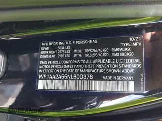 2022 Porsche Macan z VIN WP1AA2A55NLB00378, wystawiony jako IAAI lot #42338661 z przebiegiem 28 045 mil mil oraz . Historia ofert i sprzedaży dostępna na DreamBid. Obrazek 9.