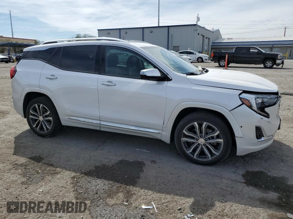 2020 GMC Terrain Denali with VIN 3GKALXEX7LL151066, listed as a Copart auction lot 50379815 with 56,333 mi miles and Salvage title. Bid and sale history available at DreamBid. Image 4.