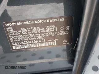 2012 BMW X5 35i z VIN 5UXZV4C5XCL990728, wystawiony jako IAAI lot #42386095 z przebiegiem 124 613 mil mil oraz . Historia ofert i sprzedaży dostępna na DreamBid. Obrazek 9.