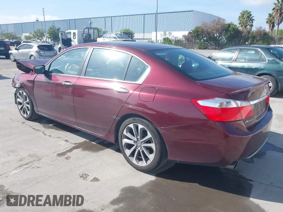 2014 Honda Accord Sport with VIN 1HGCR2F57EA244460, listed as a IAAI auction lot 42057412 with 214,441 mi miles and . Bid and sale history available at carsss.com. Image 3.