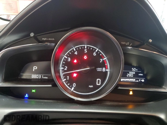 2019 Mazda CX-3 Grand Touring with VIN JM1DKFD77K0423490, listed as a Copart auction lot 76463324 with 88,031 mi miles and Salvage Title. Bid and sale history available at DreamBid. Image 9.