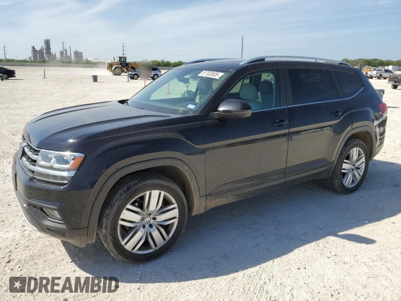 2019 Volkswagen Atlas SE with VIN 1V2WR2CA7KC609182, listed as a Copart auction lot 51703505 with 92,421 mi miles and Clean title. Bid and sale history available at DreamBid. Image 1.